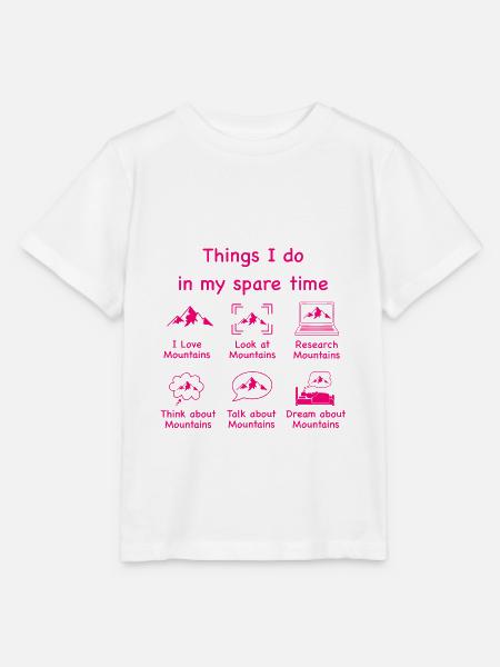 Bergliebhaber (pink) - Stanley/Stella Kinder T-Shirt MINI CREATOR  - Weiß