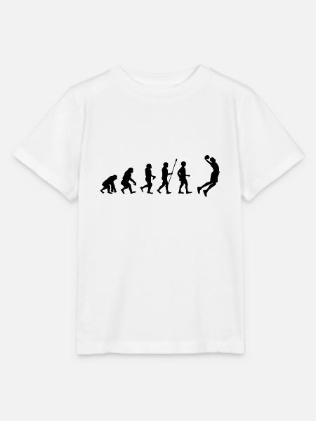 basketball Evolution - Basketballer beim Dunking - Stanley/Stella Kinder T-Shirt MINI CREATOR - Weiß