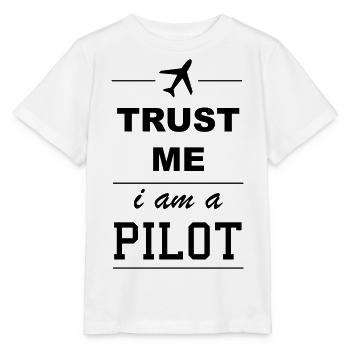 Trust me I am a pilot 1c - Stanley/Stella MINI CREATOR Kids’ T-Shirt - white - Front - Maike (125cm)