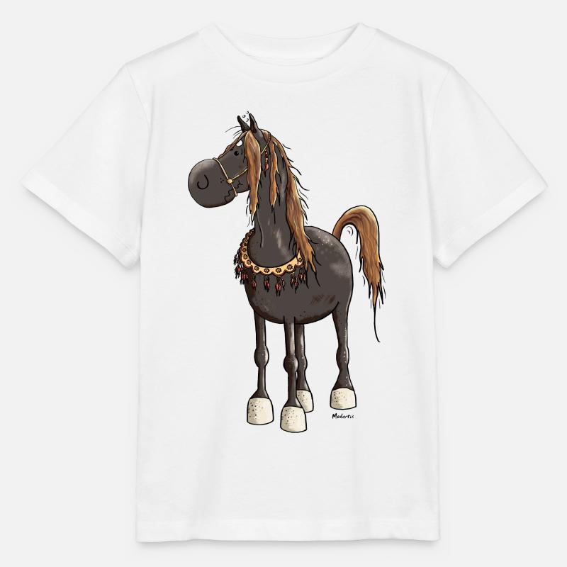 Cheval Arabe Mignon - Chevaux - T-shirt bio MINI CREATOR Stanley/Stella Enfant - blanc
