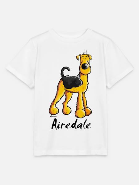 Fröhlicher Airedale Terrier - Stanley/Stella Kinder T-Shirt MINI CREATOR - Weiß