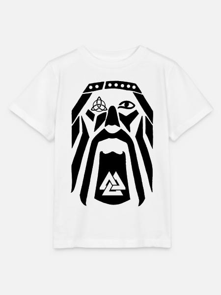 Wikingerkrieger (schwarz) - Stanley/Stella Kinder T-Shirt MINI CREATOR - Weiß