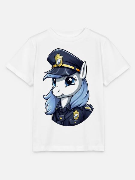 Polizei Pony - Stanley/Stella Kinder T-Shirt MINI CREATOR - Weiß