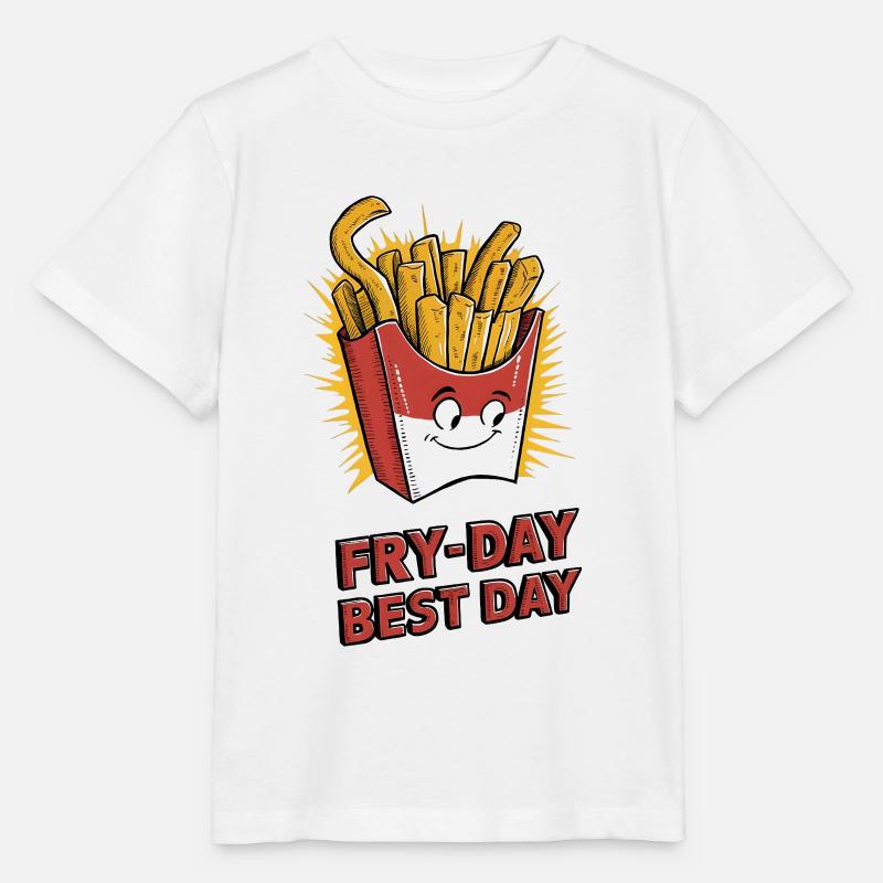 Fry-Day, Meilleur jour - T-shirt bio MINI CREATOR Stanley/Stella Enfant - blanc