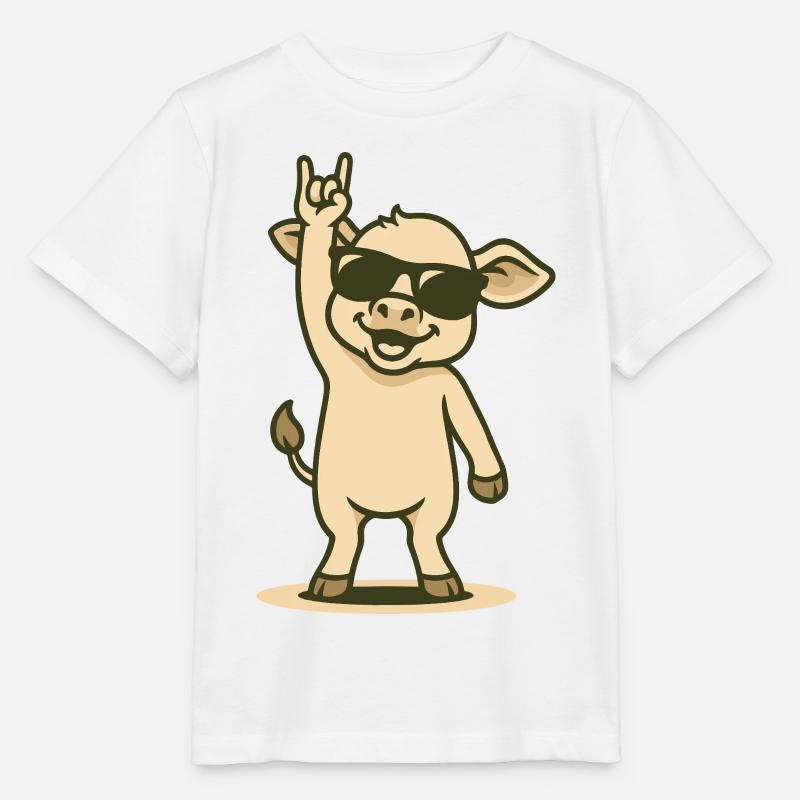 Cool calf rocks - Stanley/Stella MINI CREATOR Kids’ T-Shirt - white