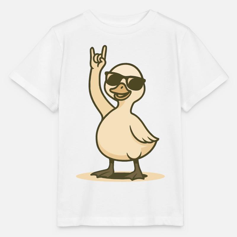 Cool rocker cygne poussin - T-shirt bio MINI CREATOR Stanley/Stella Enfant - blanc