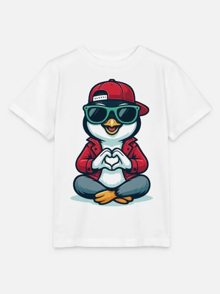 Cool Penguin Love - Stanley/Stella Kinder T-Shirt MINI CREATOR - Weiß