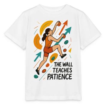 Bouldering Women Motivation - Abstract Art - Stanley/Stella MINI CREATOR Kids’ T-Shirt - white - Front - Maike (125cm)