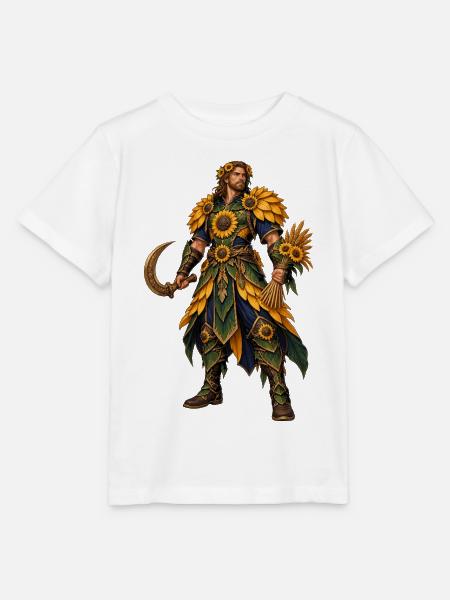 Sonnenkrieger mit Sonnenblumenrüstung - Stanley/Stella Kinder T-Shirt MINI CREATOR - Weiß