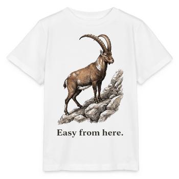 Steinbock Ab hier gemütlich - Stanley/Stella Kinder T-Shirt MINI CREATOR  - Weiß - Vorne - Maike (125cm)