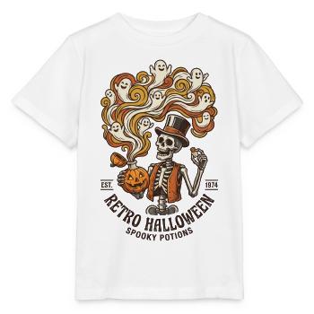 Retro Halloween Skelett-Gruseltränke - Stanley/Stella Kinder T-Shirt MINI CREATOR  - Weiß - Vorne - Maike (125cm)