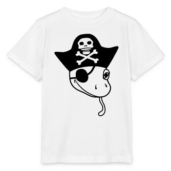 gesicht gecko pirat seeraeuber kapitaen matrose se - Stanley/Stella Kinder T-Shirt MINI CREATOR  - Weiß - Vorne - Maike (125cm)