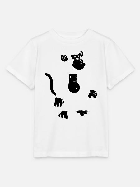 Cool Affen Design - Stanley/Stella Kinder T-Shirt MINI CREATOR - Weiß