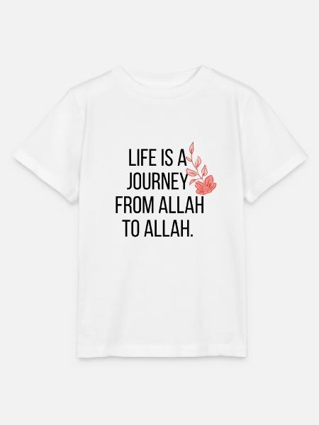Life is a journey from Allah to Allah / Islam Art - Stanley/Stella Kinder T-Shirt MINI CREATOR - Weiß