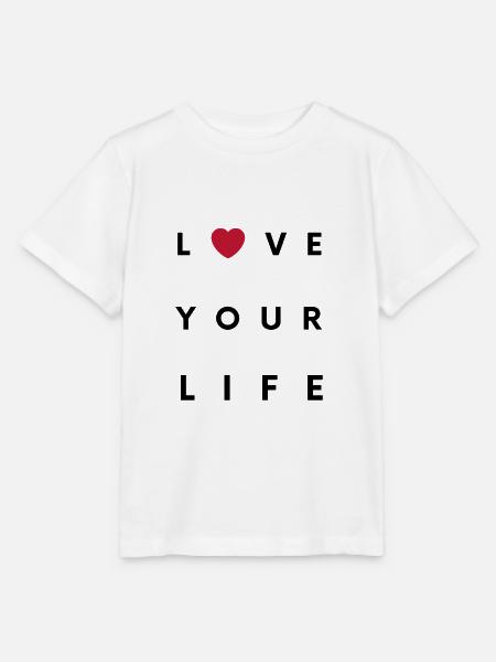 Love Your Life - Stanley/Stella Kinder T-Shirt MINI CREATOR  - Weiß
