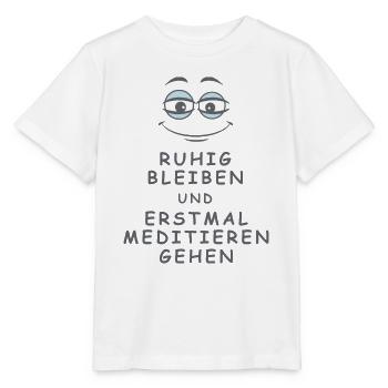 Meditieren gehen - Stanley/Stella Kinder T-Shirt MINI CREATOR  - Weiß - Vorne - Maike (125cm)