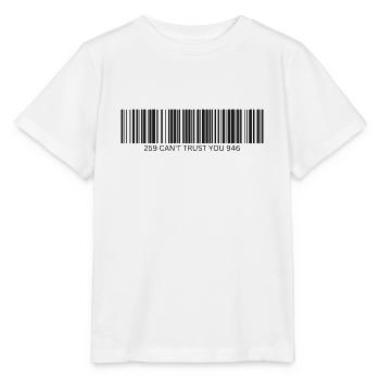 Ich kann dir nicht trauen - Barcode - Stanley/Stella Kinder T-Shirt MINI CREATOR  - Weiß - Vorne - Maike (125cm)