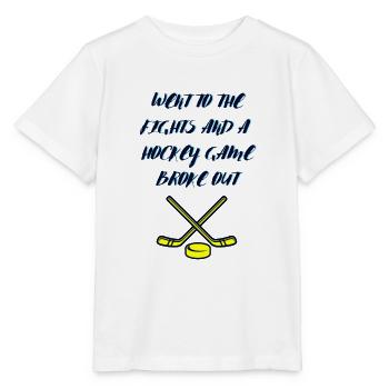 Je suis allé aux bagarres et une partie de hockey a éclaté - T-shirt bio MINI CREATOR Stanley/Stella Enfant - blanc - Devant - Maike (125cm)