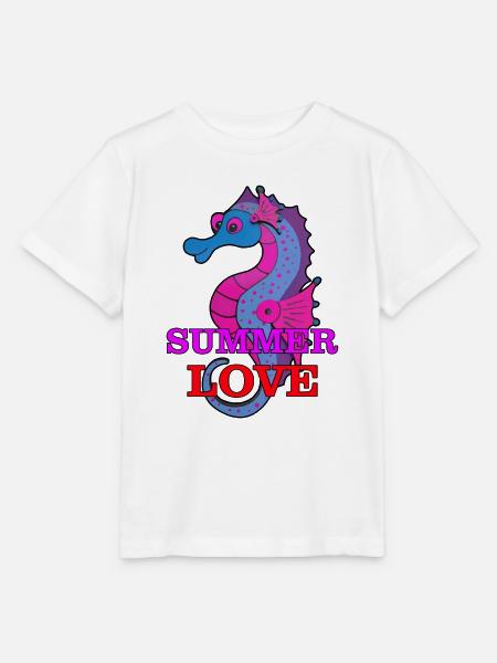Seepferdchen - Stanley/Stella Kinder T-Shirt MINI CREATOR - Weiß