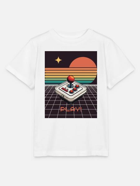 Gaming Retro Design - Play! - Stanley/Stella Kinder T-Shirt MINI CREATOR  - Weiß