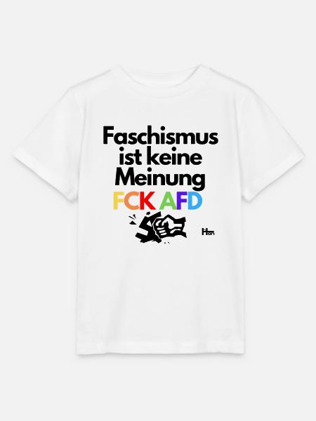 Faschismus ist keine Meinung - Stanley/Stella Kinder T-Shirt MINI CREATOR - Weiß