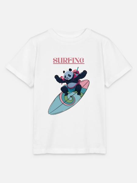 Surfing - Stanley/Stella Kinder T-Shirt MINI CREATOR  - Weiß