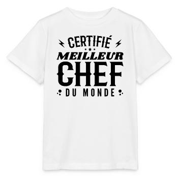 Zertifizierter bester Koch der Welt | Koch Geschenk - Stanley/Stella Kinder T-Shirt MINI CREATOR  - Weiß - Vorne - Maike (125cm)