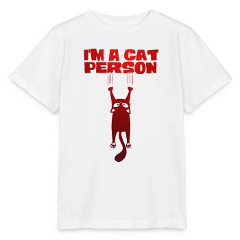 I'm a cat person - Stanley/Stella MINI CREATOR Kids’ T-Shirt - white - Front - Maike (125cm)