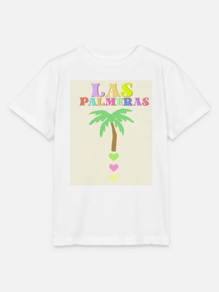 Pastellfarbene Palme - Stanley/Stella Kinder T-Shirt MINI CREATOR - Weiß