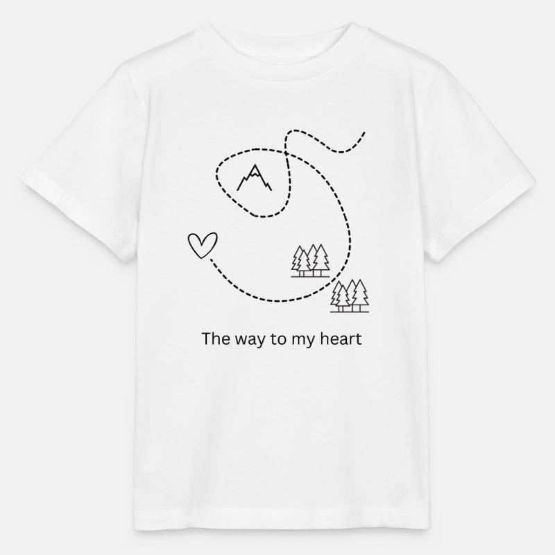 Le chemin vers mon cœur - T-shirt bio MINI CREATOR Stanley/Stella Enfant - blanc