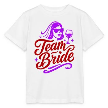 Team Braut Junggesellin - Stanley/Stella Kinder T-Shirt MINI CREATOR  - Weiß - Vorne - Maike (125cm)