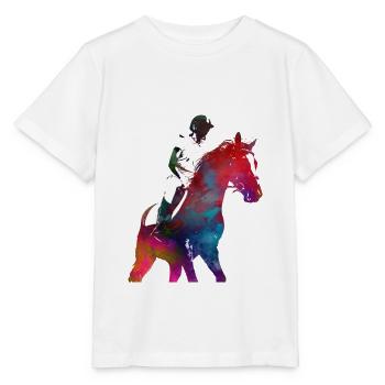 Rider #rider #horse #sport - Stanley/Stella MINI CREATOR Kids’ T-Shirt - white - Front - Maike (125cm)
