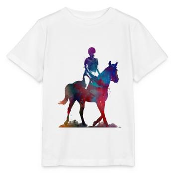 Rider #rider #horse #sport - Stanley/Stella MINI CREATOR Kids’ T-Shirt - white - Front - Maike (125cm)