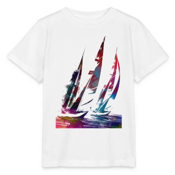 Segelsport Kunst #sailing - Stanley/Stella Kinder T-Shirt MINI CREATOR  - Weiß - Vorne - Maike (125cm)