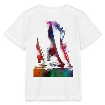 Segelsport Kunst #sailing - Stanley/Stella Kinder T-Shirt MINI CREATOR  - Weiß - Vorne - Maike (125cm)