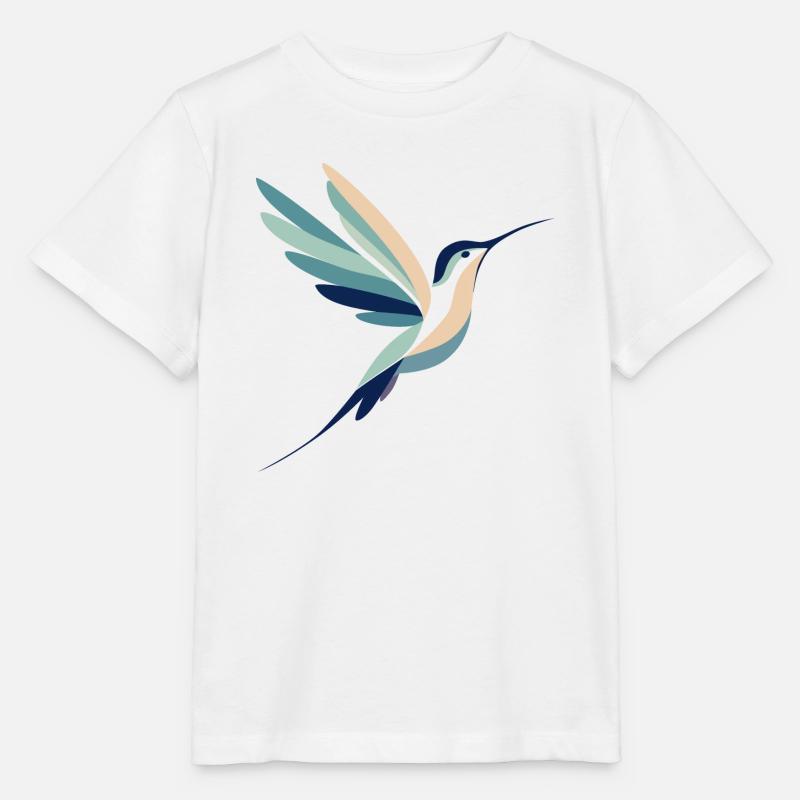 Colibri en vol - T-shirt bio MINI CREATOR Stanley/Stella Enfant - blanc