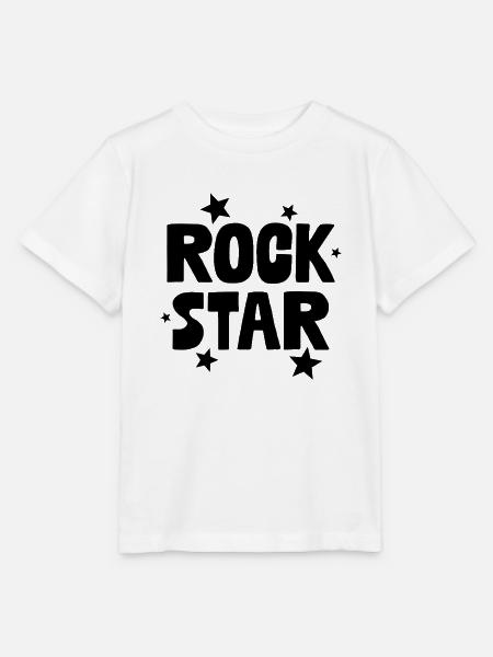 Rock Star - Stanley/Stella Kinder T-Shirt MINI CREATOR  - Weiß