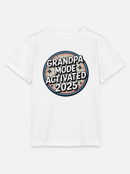 Grandpa Mode Activated 2025 - Stanley/Stella Kinder T-Shirt MINI CREATOR  - Weiß