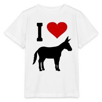Donkey Love Muli Mule Heart Farm Animal Farmer - Stanley/Stella MINI CREATOR Kids’ T-Shirt - white - Front - Maike (125cm)