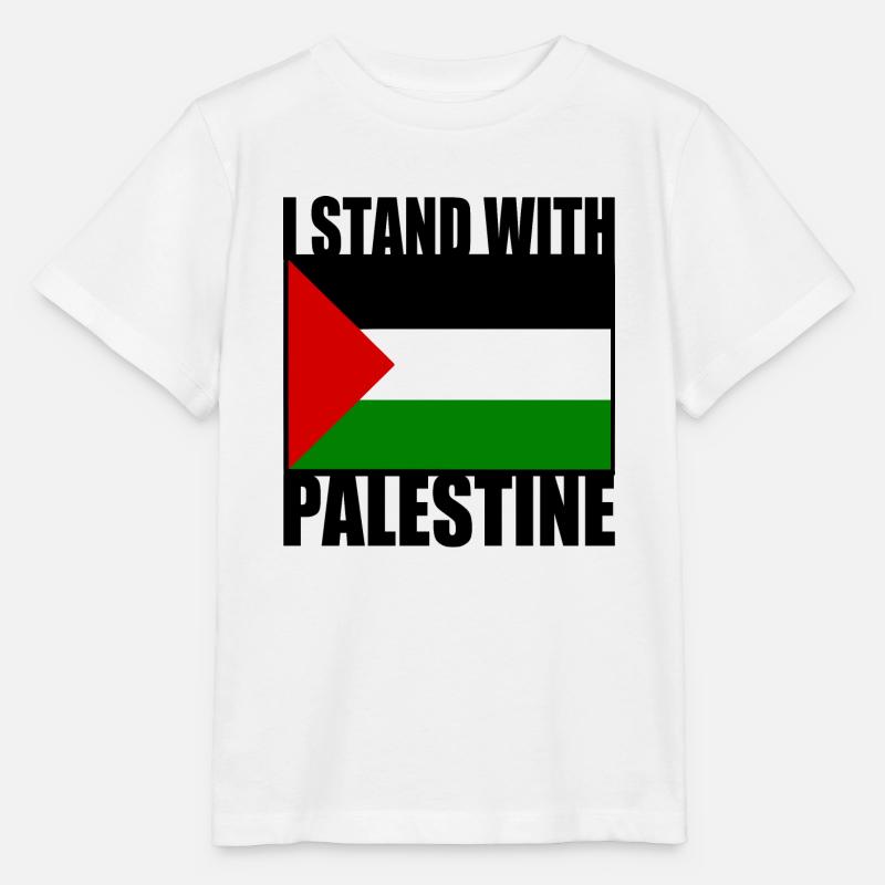 I stand with palestine - T-shirt bio MINI CREATOR Stanley/Stella Enfant - blanc