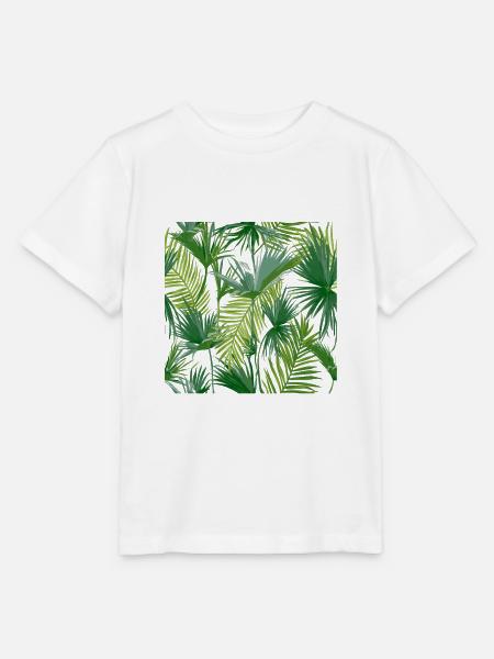 Tropical leaves - Stanley/Stella Kinder T-Shirt MINI CREATOR  - Weiß