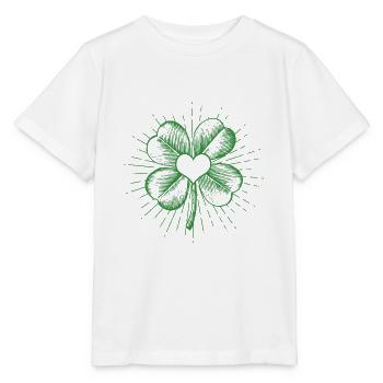 Four-leaf clover - Stanley/Stella MINI CREATOR Kids’ T-Shirt - white - Front - Maike (125cm)