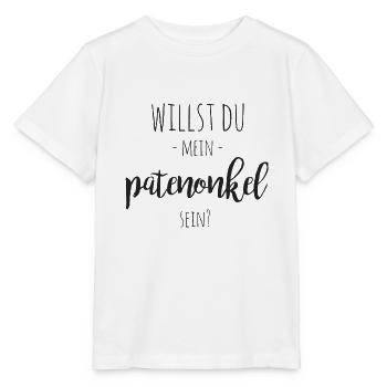 willst du mein Patenonkel sein? - Stanley/Stella Kinder T-Shirt MINI CREATOR  - Weiß - Vorne - Maike (125cm)