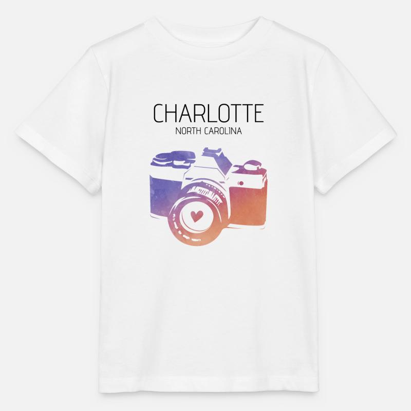 Camera Charlotte North Carolina - Stanley/Stella MINI CREATOR Kids’ T-Shirt - white