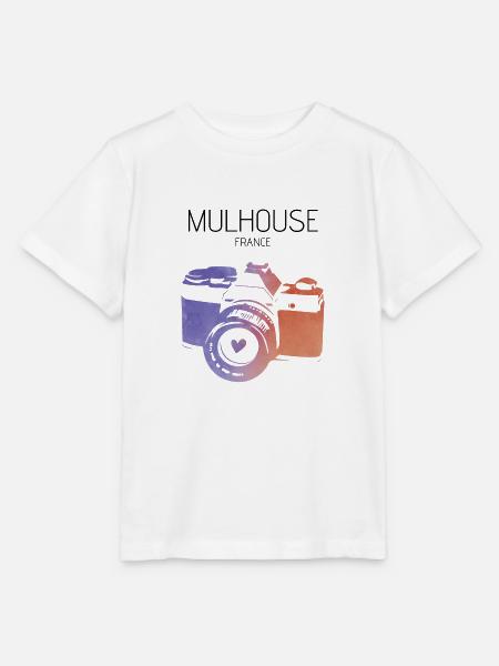 Kamera Mulhouse Frankreich - Stanley/Stella Kinder T-Shirt MINI CREATOR  - Weiß
