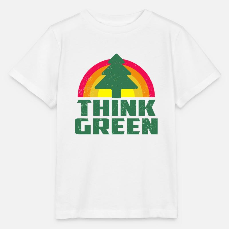 Tee-shirt Cool Think Green - T-shirt bio MINI CREATOR Stanley/Stella Enfant - blanc