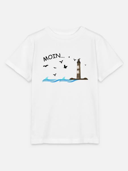 moin sagt man in Norddeutschland Küste Ostsee - Stanley/Stella Kinder T-Shirt MINI CREATOR  - Weiß
