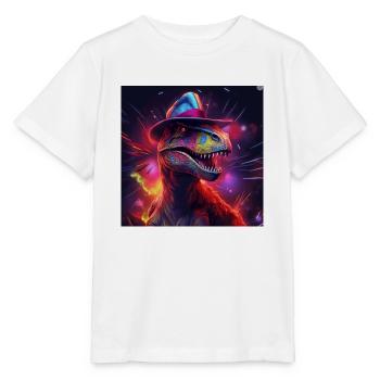 Neon Dino - Stanley/Stella Kinder T-Shirt MINI CREATOR  - Weiß - Vorne - Maike (125cm)