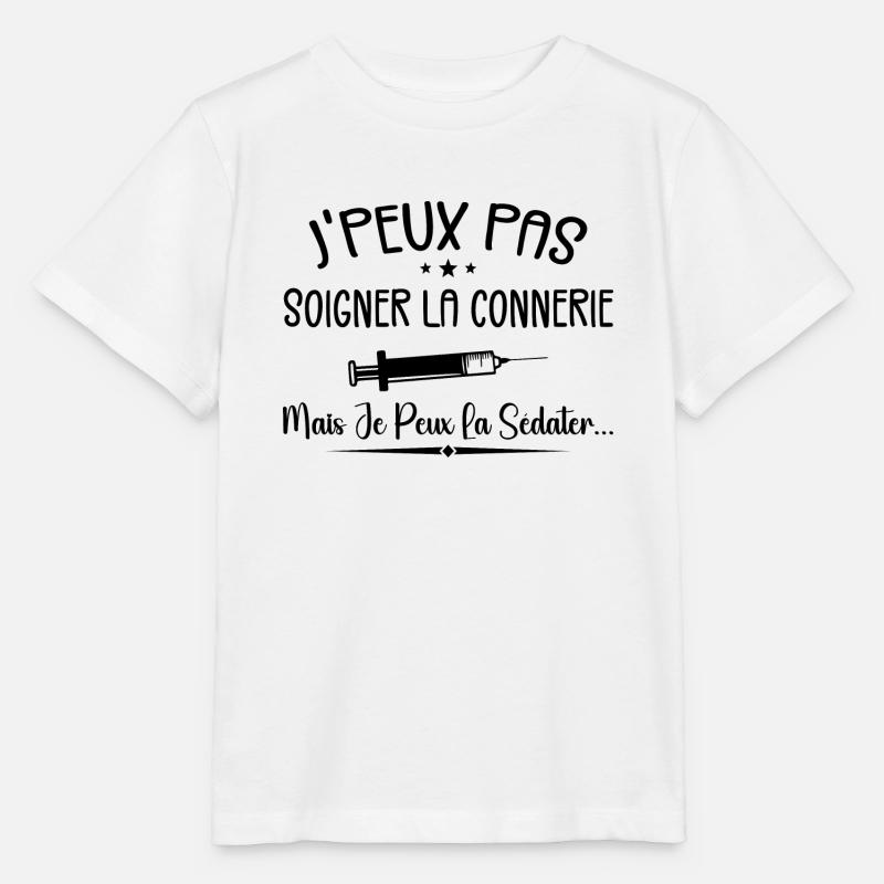 Citations Cool Pour Les Infirmière Géniale - T-shirt bio MINI CREATOR Stanley/Stella Enfant - blanc