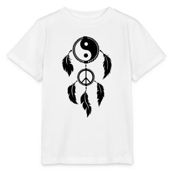 Traumfänger Yin Yang Peace spirituell Geschenkidee - Stanley/Stella Kinder T-Shirt MINI CREATOR  - Weiß - Vorne - Maike (125cm)
